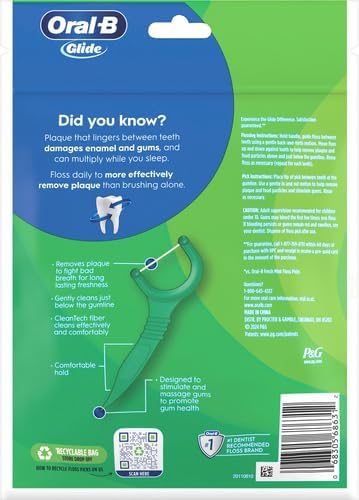 Oral-B Glide Complete with Scope Outlast Mint Flavor Floss Picks 75 Count